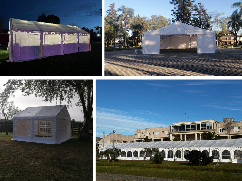 Carpas de diferentes tamaños para eventos